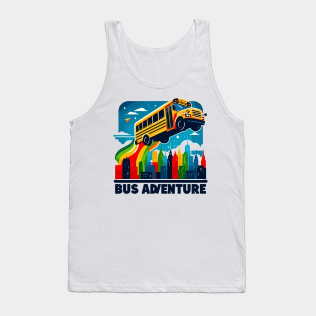 School Bus Adventure Tank Top by Vehicles-Art